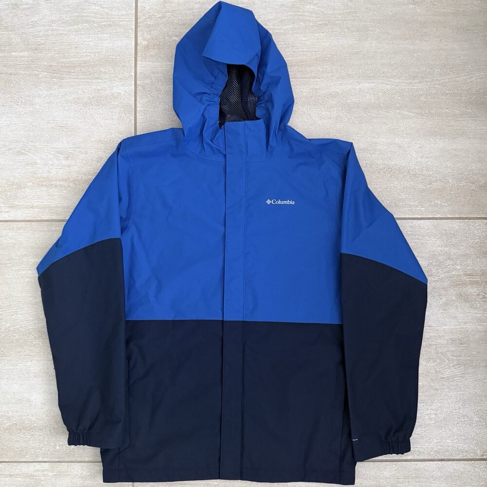 New Columbia Omni-Tech Hikebound II Jacket Royal Blue/Navy Size Youth Large